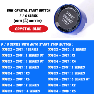 🇲🇾 BMW Crystal Push Start Button Retrofit All BMW Model Crystal Style Push Start Button For BMW F & G Series F10 F30 F25 Interior modified