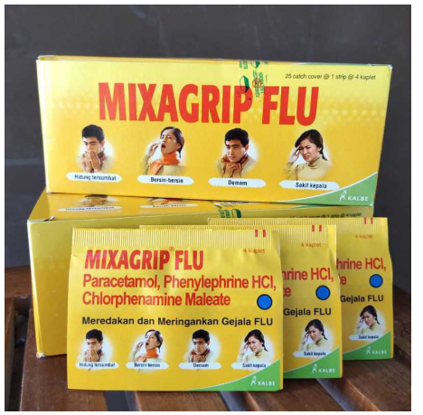 Mixagrip 1 box isi 25 strip 100% Ori | Lazada