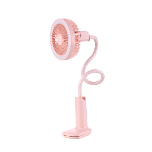 【COD】Portable USB Fan flexible with LED light 2 Speed Adjustable Cooler Mini Fan Handy Small Desk Desktop USB Cooling Fan
