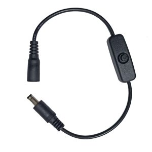 DC5.5x2.1mm Male to Female Power Extension Cable With Switcher for LED Light and Security Cameras