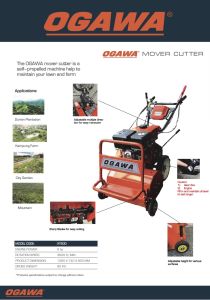SUPER Heavy Duty Grass Mover Cutter OGAWA Brand Powerful 9HP Engine Japan Technology /Weed Mower/Brush Mower/Pemotong Lalang