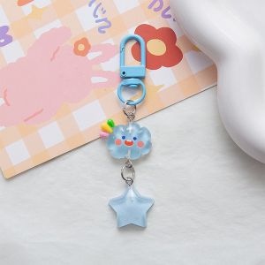 LD-C1160 Keychain Gantungan Kunci Awan Bintang Kilat / Liontin Gantungan Kunci Kartun Anak Perempuan