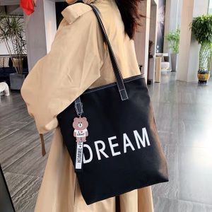 New Fashion Ladies Bag Simple Wild Handbag Shoulder Bag Fashion Large Capacity Canvas Tote Bag
