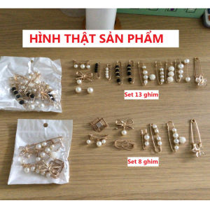 [JOSEIYOU] 13 Ghim Cài Quần Áo / Chân Váy Đính Ngọc Trai Chống Trượt Tiện Dụng