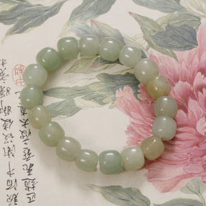 Original New Chinese Style   Pliable temperament   Natural Alashan Jade Bracelet diy Chinese Style Cultural Play Bracelet Hand Jewelry for Women