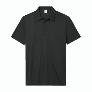 Mens Summer Short Sleeve Polo Shirt – Korean Style Collared Lapel T-Shirt for Trendy Casual Looks