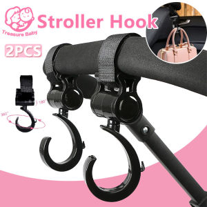 2PCS Stroller Hook 360° Rotatable Baby Stroller Hooks Baby Carrier Hooks Bag Hanger Hook Baby Stroller Accessories