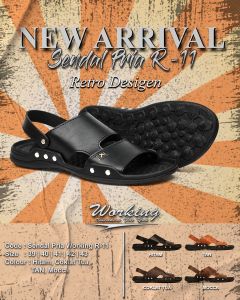 Working Sneakers For You Sandal Selop Pria Kulit Casual Code R-11 Size 39 - 43