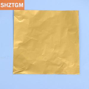 [COD] SHZTGM กระดาษห่ออลูมิเนียมฟอยล์หลายสี8x8ซม. 100ชิ้นกระดาษห่อขนมช็อกโกแลตบิสกิตด้วยดีบุกของขวัญโลหะ DIY บรรจุภัณฑ์กระดาษฟอยล์