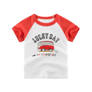 Áo phông trẻ em hình ô tô - Quần áo cho bé cotton 27Kids Quảng Châu