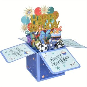 LIDIP Colorful Flower Butterfly 3D Pop Up Birthday Greeting Card Paper Wishing Mothers Day Cards Party Gift Decor Funny Fathers Day Card Wedding