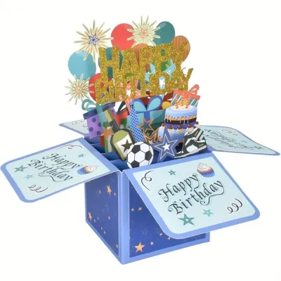 LEKGAVD Colorful Flower Butterfly 3D Pop Up Birthday Greeting Card Paper Wishing Fathers Day Card Memorial Cards Funny Mothers Day Cards Wedding