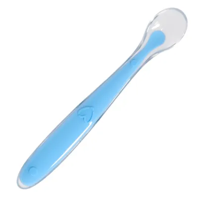 Soft Tip Silicone Spoon for Baby Feeding Training No BPA
