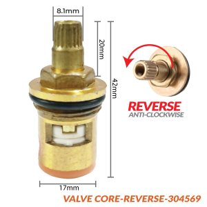 43MM Replacement Faucet Valve Core Brass Ceramic Tap Quarter Turn Cartridge Bathroom Accessories Alat Ganti Paip Sinki