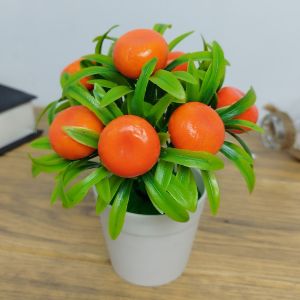 Azgalery PBP104 / Tanaman Hias Plastik Buatan Pot Bunga Jenis Buah Mini Imut Artificial Fruit Apel Jeruk Delima Flower Ornamen Hiasan Dekorasi Pajangan Ruangan Rumah / COD