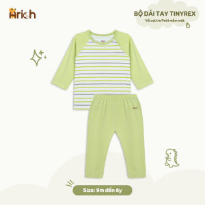 Bộ quần áo dài tay Arich Tinyrex cho bé trai bé gái size từ 9 tháng đến 6 tuổi