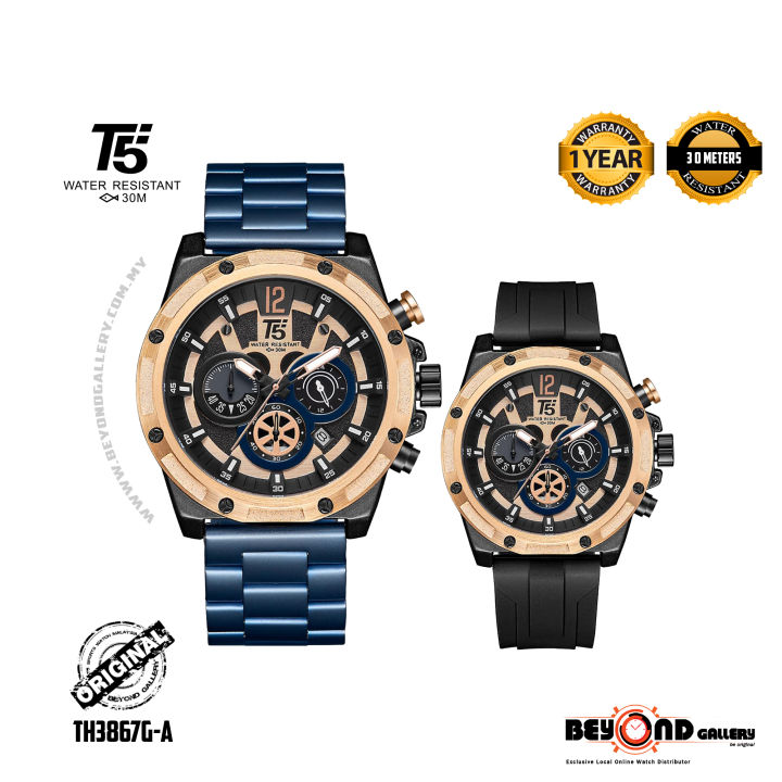 T5 Watch Original (Malaysia) TH3867G Stainless Steel Strap & FREE ...