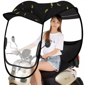 Retractable electric car umbrella pedal motorcycle canopy Electric car canopy removable wind protection and sun protection