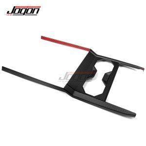 Cornerr For Tesla Cybertruck Cyberbeast 2024 2025 Carbon Fiber Car Interior Center Console Water Cup Holder Panel Cover Trim Accessories 2Z6B7