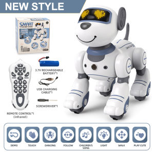 COD RC Gold Electronic Pets Robot Dog Voice Command Programmable Touch-sense Music Song Intelligent 1533 Remote Control Dog Toy For Kids Toy Boys Girls Birthday Gift