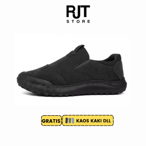 Sepatu Pria Keren RJT Coreblack Slip-On Dewasa Terbaru Cocok Untuk Gaya Casual Sporty - Murah