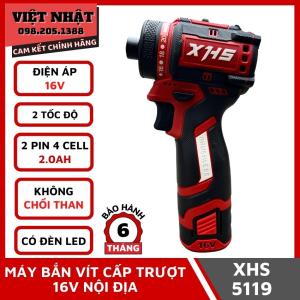Máy bắt vít cấp trượt 16V XHS hàng nội địa cao cấp kèm 2 pin 4 cell 2.0Ah chuẩn động cơ không chổi than - Điện máy Việt Nhật