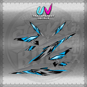 (PREMIUM UV PRINT)TRANSPARENT BEAT 110 V3 INDO-MALAY CONCEPT (STRIPING MOTIF DESIGN) STICKER DECALS for STICKABOSS