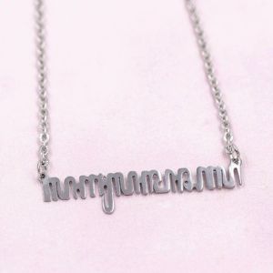 Kalung Nama - Zedd Jewelry: Warna Silver dan Emas Tahan Lama Anti Karat - Cantik Berkualitas Cocok Untuk Kado Hadiah - Aksara Jawa Necklace: Titanium 18K Gold Plated - COD Bayar Di Tempat