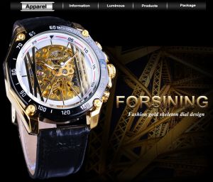 Forsining series of steampunk gold gear sports fashion mens watch top brand luxury automatic mechanical watch. Gifts for men