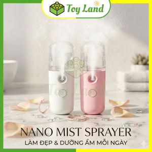 Máy Phun Sương Mini Cầm Tay Nano Mist Sprayer Phun Mịn Cấp Ẩm Da Mặt USB Mát Da Xịt Khoáng Sạc