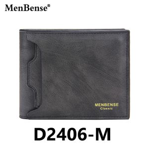 Retro Mens Wallet Small Leather Card Holder Slim Bifold Small Wallet