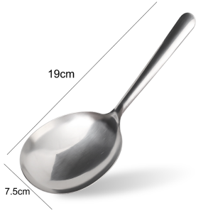 5pcs Big Head Stainless Steel Round Spoon / Large Size Dining Spoon / Serving Spoon with Drain Hole / Large Rice Serving Spoon