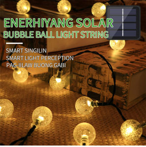 LED Lights Solar String Lights Bubble Crystal Ball Lights Outdoor Waterproof Garden Decorative Lights Wedding String Lights Solar Christmas Lights Crystal Balls 50 Lights 200 Lights
