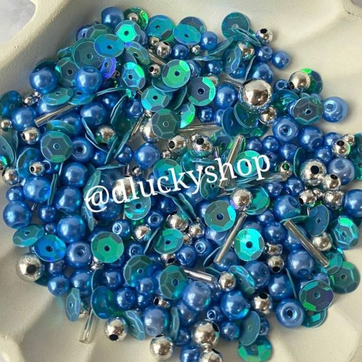Manik manik tabur beads ramboci piring per 10 gram Haberdashery