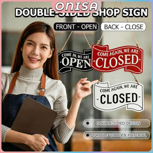 Onisa Double-sided OPEN / CLOSED Store Sign – Minimalist Wooden Indicator Sign – Universal for Stores