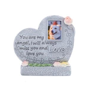 Eternality Memory Pet Dog Cemetery Stone Weatherproof Resin Grave Marker Engraved Tombstone for Home and Memorial Parks