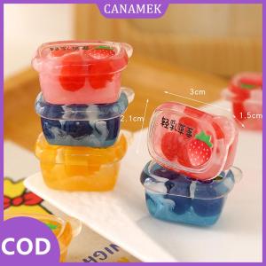 CANAMEK✨ 3pcs Dollhouse mini siêu thị nhựa niêm phong trái cây kết hợp mô hình mô phỏng trang trí thực phẩm