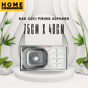 BCP Murah 1Lubang 75cm x 40cm / Bak Cuci Piring 1 Lubang / Wastafel Stainless HomeMaterial