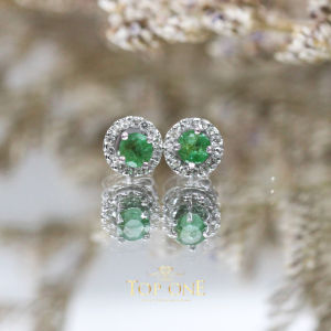 Top1Jewelry ต่างหูJacket พลอยแท้ ทับทิม ไพลิน มรกต เงินแท้