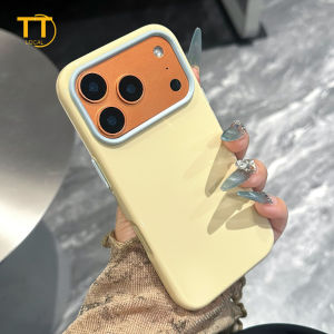 Tri-Town Acrylic Casing for IPhone 11 17 12 16 13 15 14 Pro Max Dopamine Transparent Color Matching Large Window Phone Case TPU Cover