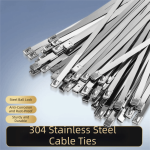 GIGBM 100Pcs 304 Stainless Steel Zip Ties 4.6mm Width Heat Proof Heavy Duty Organizer Metal Cable Ties Multifunctional Self-Locking Cable Ties Machinery