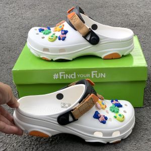 Dép Cross All Terrain Clog thiết kế nhựa phối quai vải đúc nguyên đôi nhẹ bền đế 3Cm tặng kèm 10 charm ngẫu nhiên Giày Sục cross teraiin bít đầu chống hôi chân đế chống trơn trượt đi năng mưa thoãi máiKD khu đông