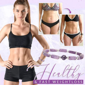 Lovely girls house Amethyst Body Purify Bracelet Crystal Gemstone Bracelet Slimming Natural Amethyst Bracelet for Woman