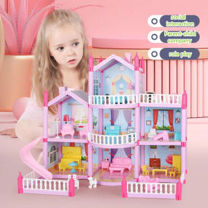 13 Room Dream Castle DIY Dollhouse - Princess House Toy for Girls Best Gift for Kids with Accessories Lights & Dolls (Educational & Creative)