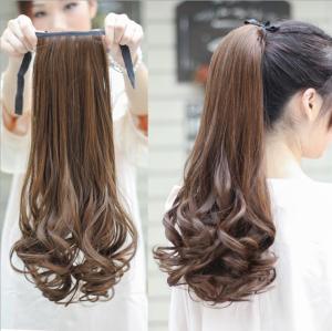 TSE Ponytail Wig long curly hair extension big wave Pear hair Ponytails Hair Curtain 38Cm/48cm/58cm Length SWP01