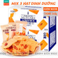 Bánh quy giòn mix hạt dinh dưỡng, hạnh nhân, hạt điều, dừa sấy giòn bùi – 1 thùng 345g. 
