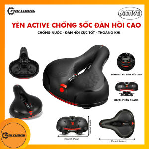 Yên Xe Đạp Active Thể Thao Yên Xe Thể Thao Siêu Êm Siêu Mềm Có Rãnh Thoáng Khí Chống Nước [ Mẫu Mới ]