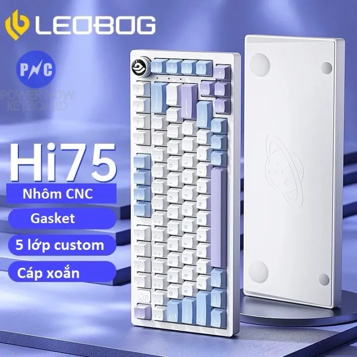 Bàn phím cơ nhôm và kit phím cơ LEOBOG Hi75, Mạch Xuôi, RGB, hotswap 5 pin, 1 Mode dây, cáp xoắn | BigBuy360 - bigbuy360.vn Bàn phím cơ nhôm và kit phím cơ LEOBOG Hi75, Mạch Xuôi, RGB, hotswap 5 pin, 1 Mode dây, cáp xoắn | BigBuy360 - bigbuy360.vn