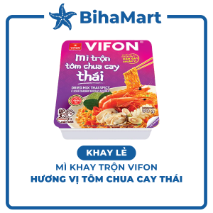 [KHAY LẺ] - VIFON - Mì khay trộn Vifon hương vị Tôm chua cay Thái Vifon Mì trộn Tôm chua cay Thái Vifon (90g/khay)