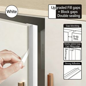 YUNAFIN 2.8M Cabinet Door Dust Strips TPE Self-Adhesive Dust-proof Strip  Seal Strip Insect-proof